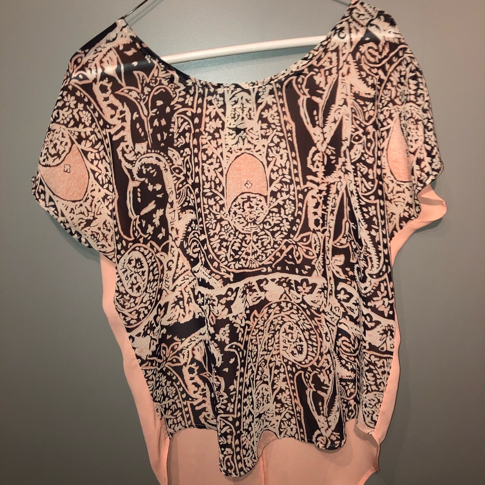 Pink detailed blouse sheer light pink